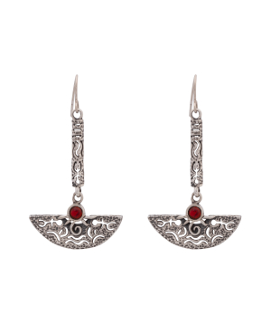 Earrings `Kara Silver` tropical №1