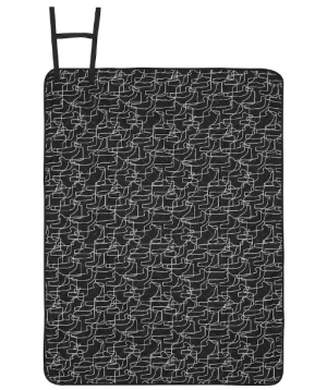 Picnic blanket ''HÄSTHAGE'' black, 170 x 130 cm