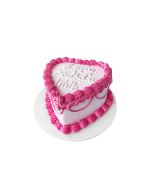 Торт «Сердце» розовый