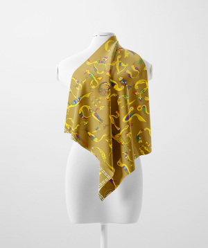 Scarf «Nuard» Bird Letters, 70 x 70 cm №2