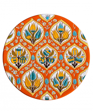 Cheese plate `ManeTiles` decorative, ceramic №32