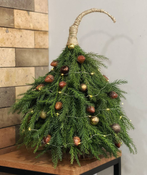 Christmas tree composition «Punj» №50 with natural fir branches