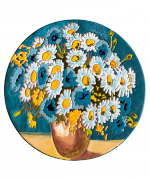 Cheese plate `ManeTiles` decorative, ceramic №31