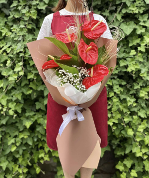 Bouquet «Elea» with anthuriums