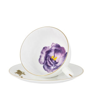 Cup ''Anna Lafarg'' Iris, with saucer, 250 ml