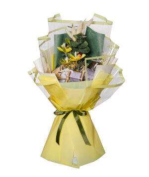 Подарочный букет «Cantata» с кофе и чаем №54