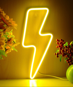 Neon light «ANeon» Lightning, 30 x 12 cm