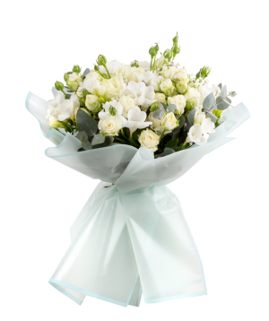 Букет ''Аспен'' из кустовых роз и фрезий