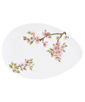 Oval serving plate ''Sakura''