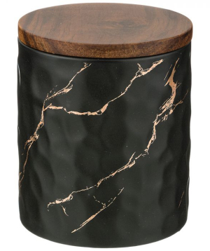 Container «Lefard» Golden Marble, black, 11,5 x 16 cm