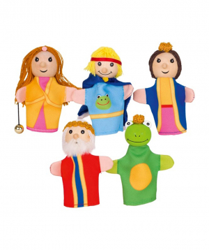 Toy `Goki Toys` finger puppets Frog King