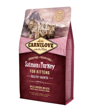 Корм для котят «Carnilove» лосось и индейка, 6 кг