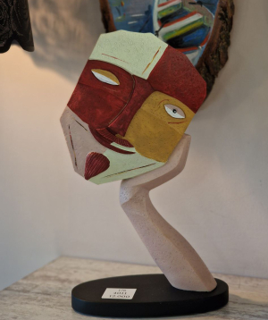 Statuette «Moonlight» Men's mask, 27 cm