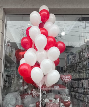 Balloons «Boom Party» red and white, 40 pcs