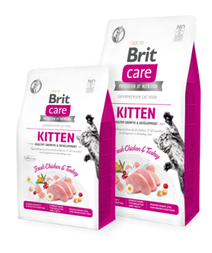 Կատվի կեր «Brit Care» հավով և հնդկահավով, ձագերի համար, 7 կգ