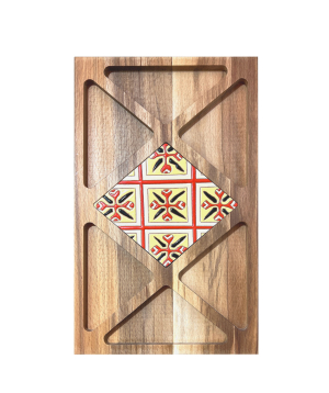Деревянная плиточная тарелка «ManeTiles» декоративная №15
