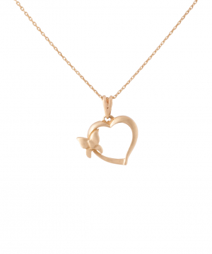 Pendant `Less is more` gold heart №2