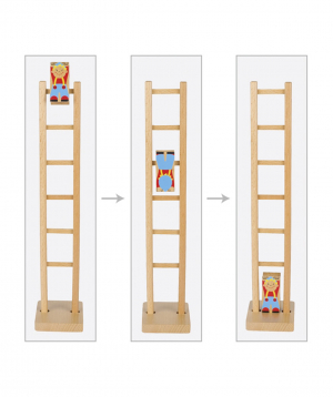 Toy `Goki Toys` Clown Climbi on a ladder