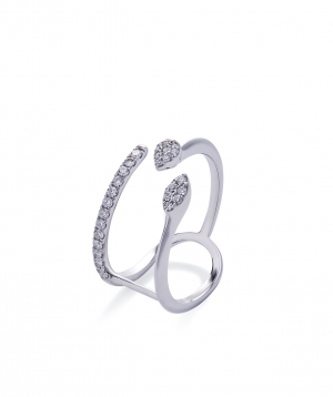 Ring `Lazoor` golden, with diamond stones №17