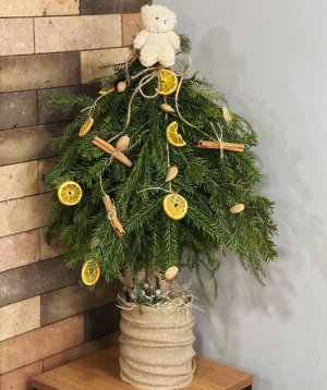 Christmas tree composition «Punj» №51 with natural fir branches