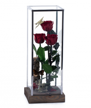 Roses `EM Flowers` eternal red 37 cm