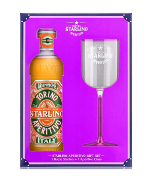 Set «Starlino» Aperitivo Orange, liqueur and glass, 17%, 750 ml