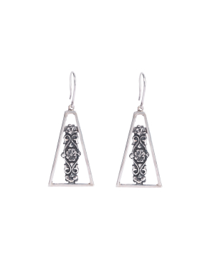 Silver earrings ''Koshtoyan'' Triangle