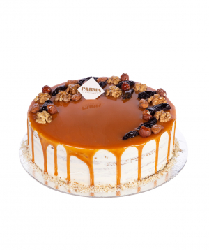 Cake `Honey` with prunes