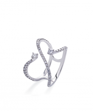 Ring `Lazoor` golden, with diamond stones №16
