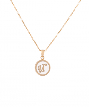 Pendant `Less is more` gold №42