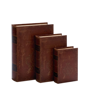 3-piece set of brown jewelry boxes