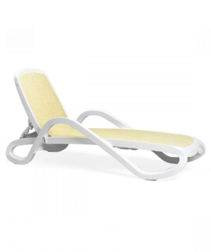 Chaise Lounge ''Alfa'' white-beige