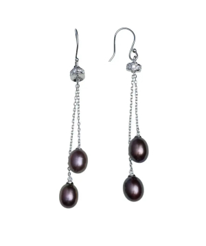 Silver earrings «SiaMoods» SE801BK