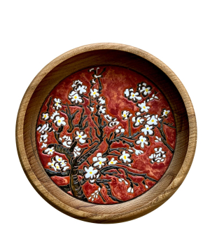 Деревянная плиточная тарелка «ManeTiles» декоративная №1