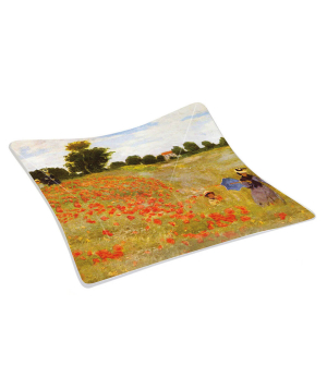 Glass plate ''Poppy Field'' Claude Monet