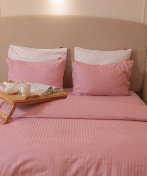 Bedding set «Jasmine Home» euro, pink