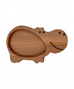 Eco plate `WoodWide` hippopotamus