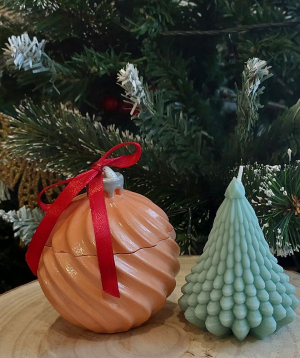 Մոմ «Blue Moon» Տոնածառի խաղալիք + Տոնածառ