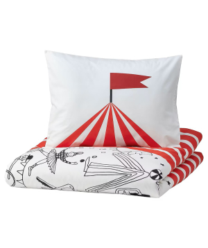 Duvet cover and pillowcase ''Circus''
