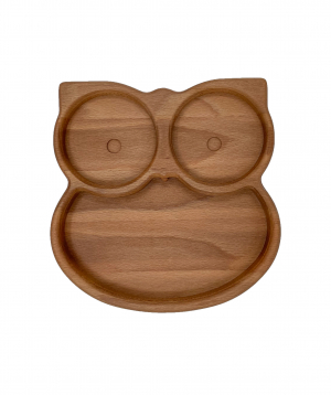 Eco plate `WoodWide` wise owl