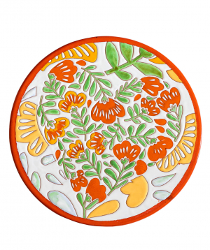 Cheese plate `ManeTiles` decorative, ceramic №23
