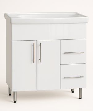 Bathroom furniture «Perla» Foster CH2, white, glossy