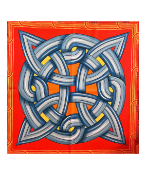 Silk scarf `3 dzook` with Armenian ornaments №10