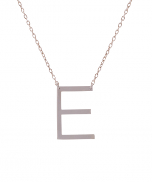 Necklace `Silverist` letter E