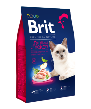 Կատվի կեր «Brit Premium By Nature» ստերջացված կատուների համար, 8 կգ