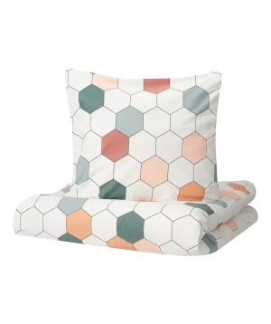 Duvet cover and pillowcase ''Hexagons''