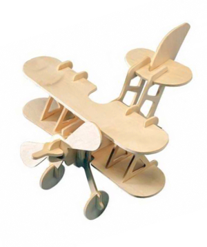Wooden puzzle Airplane Biplane