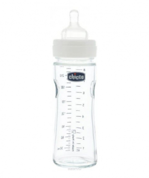 Baby bottle `Chicco` for milk, 240 ml