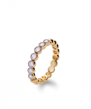 Ring `Lazoor` golden, with diamond stones №20