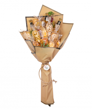 Bouquet `Nulvi` with beer and nuts